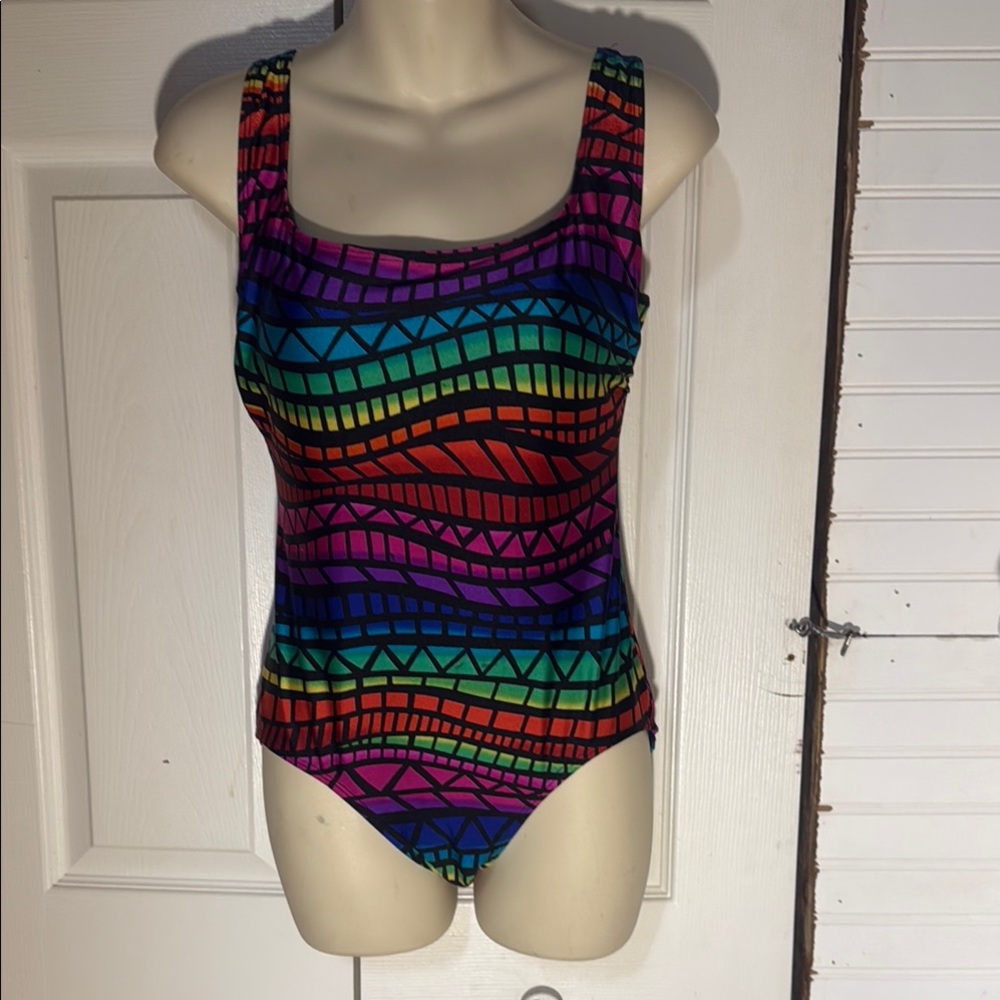 Longitude Multicolor Geometric One Piece Swimsuit